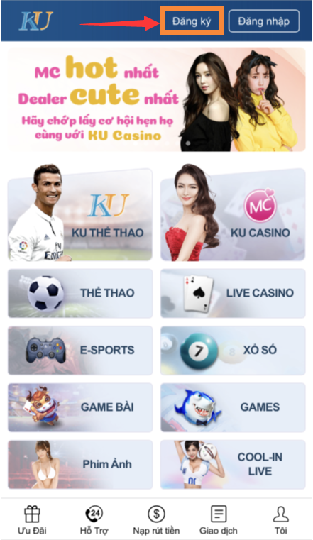 Hướng dẫn tạo tài khoản Kubet | KU CASINO